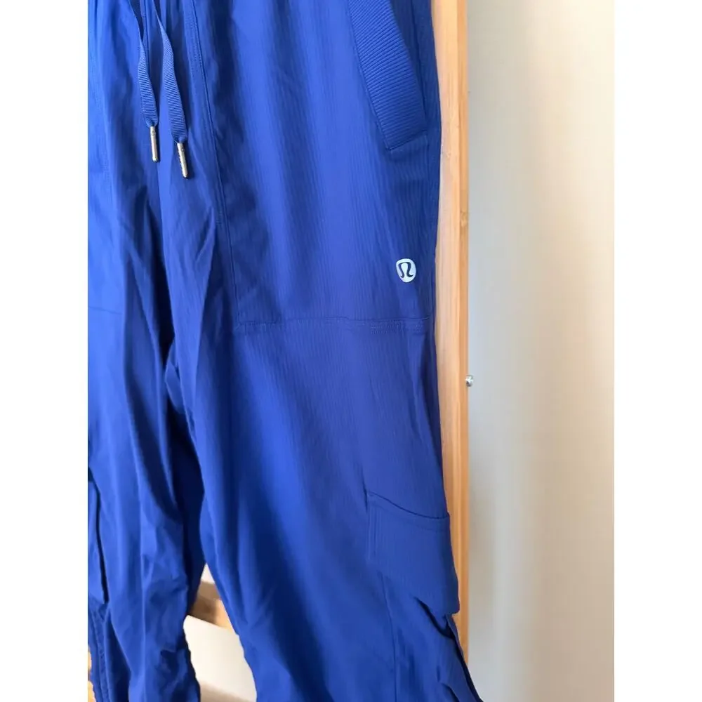 Lululemon Blue Ribbed Cargo Wide Leg Pants Size S